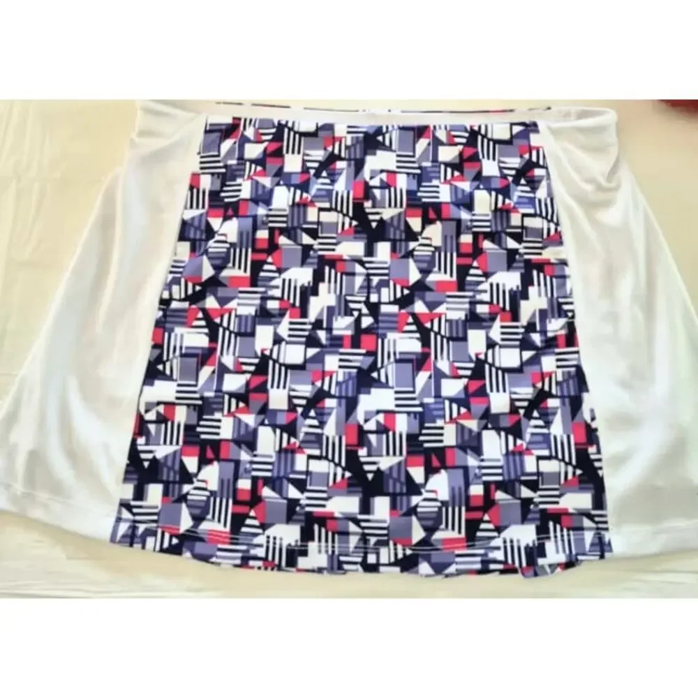 GRANDSLAM Womens Skort Skirt XL Tennis Pickleball White Pink Dark Blue